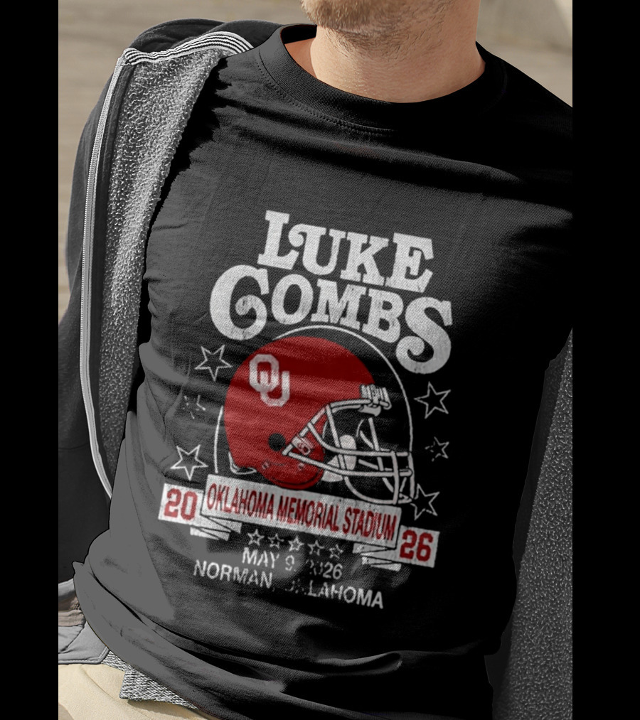 Luke Combs Oklahoma Memorial Stadium May 9 2026 Norman Oklahoma Tour T-Shirt