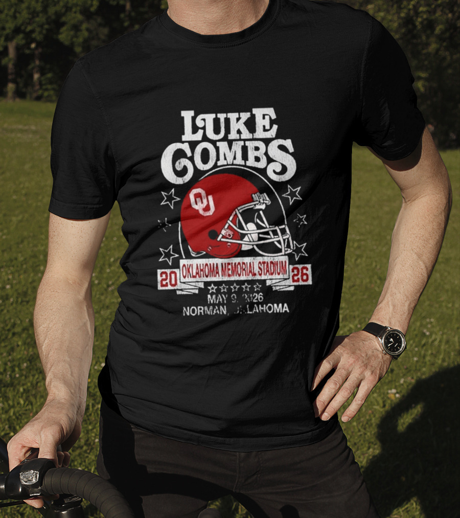 Luke Combs Oklahoma Memorial Stadium May 9 2026 Norman Oklahoma Tour T-Shirt