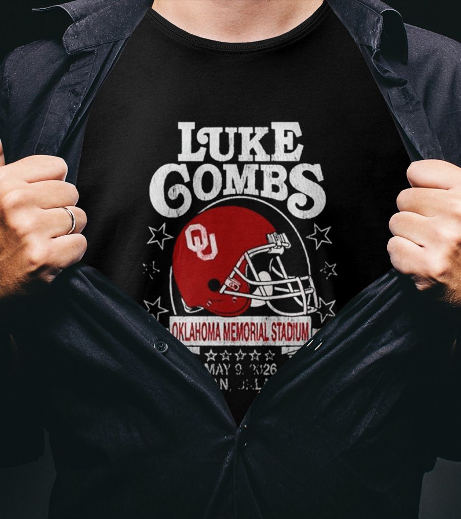 Luke Combs Oklahoma Memorial Stadium May 9 2026 Norman Oklahoma Tour T-Shirt