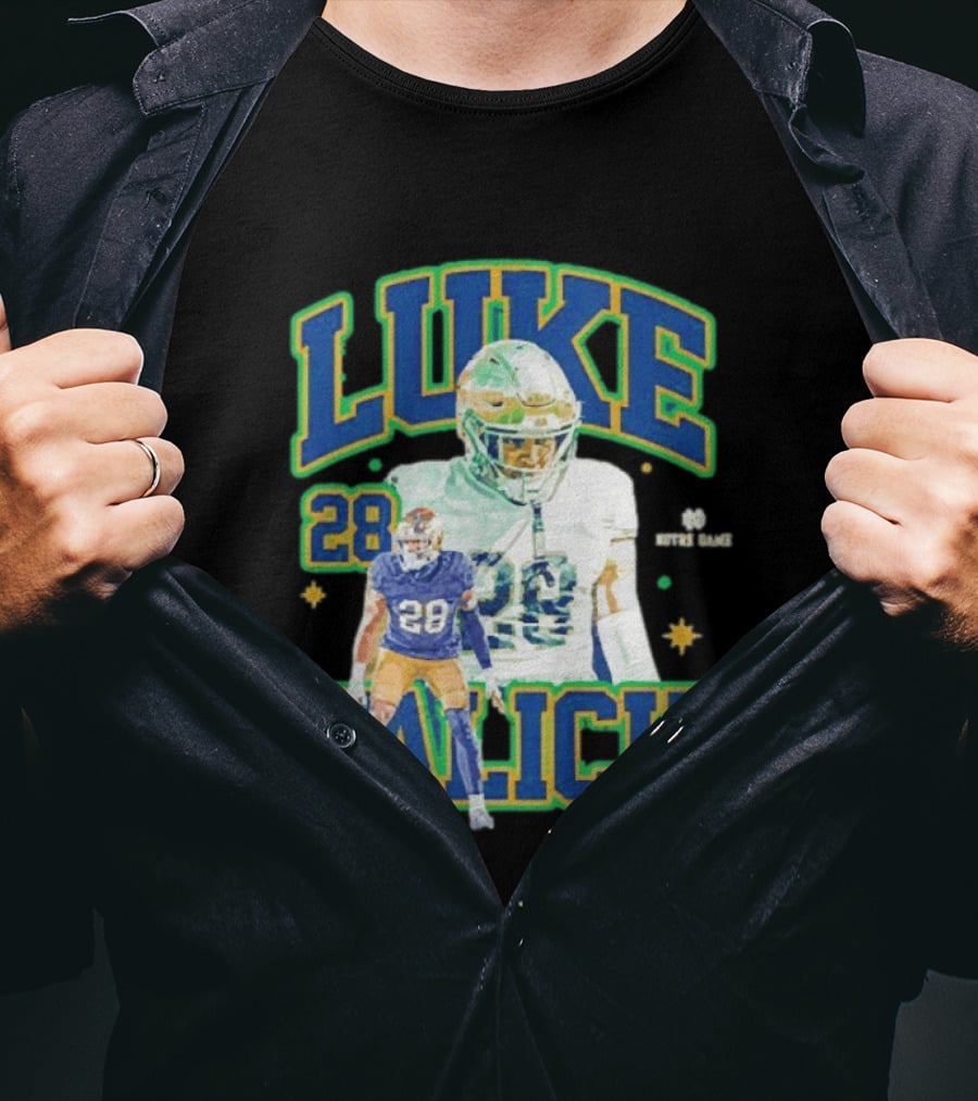 Notre Dame Football Luke Talich 28 Fighting Irish Player T-Shirt
