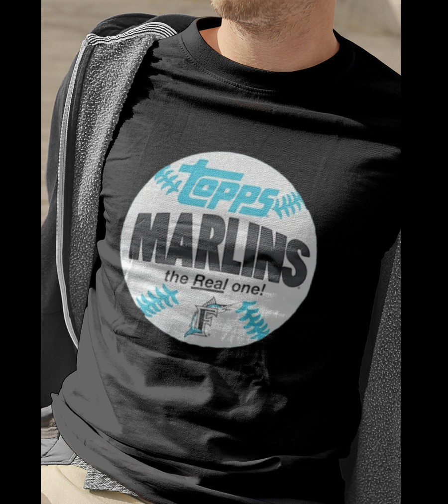Topps Marlins The Real One MLB Miami T-Shirt