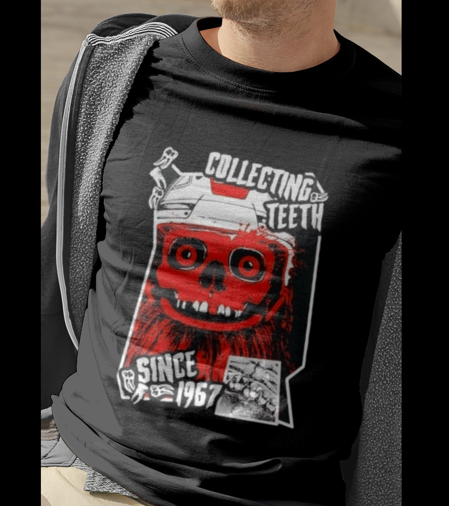 Philadelphia Flyers Gritty Collecting Teeth Since 1967 Monster Face Helmet T-Shirt