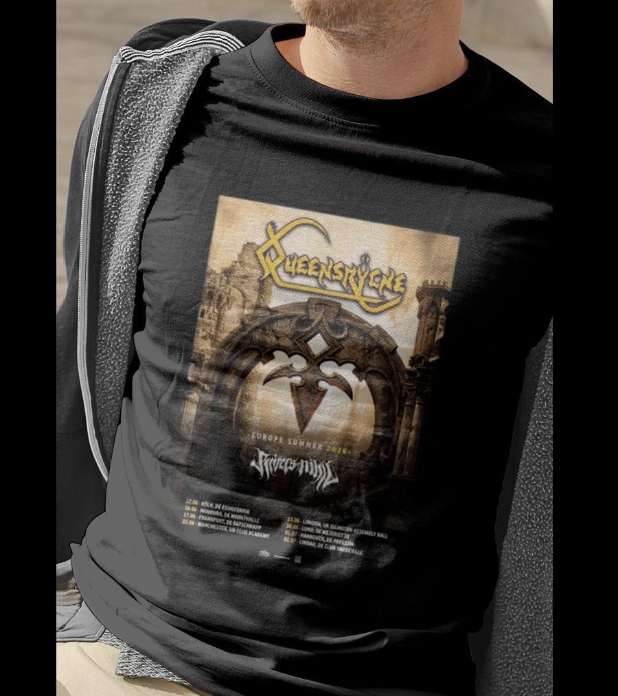 Queensryche Europe Summer 2026 Tour Dates Band T-Shirt