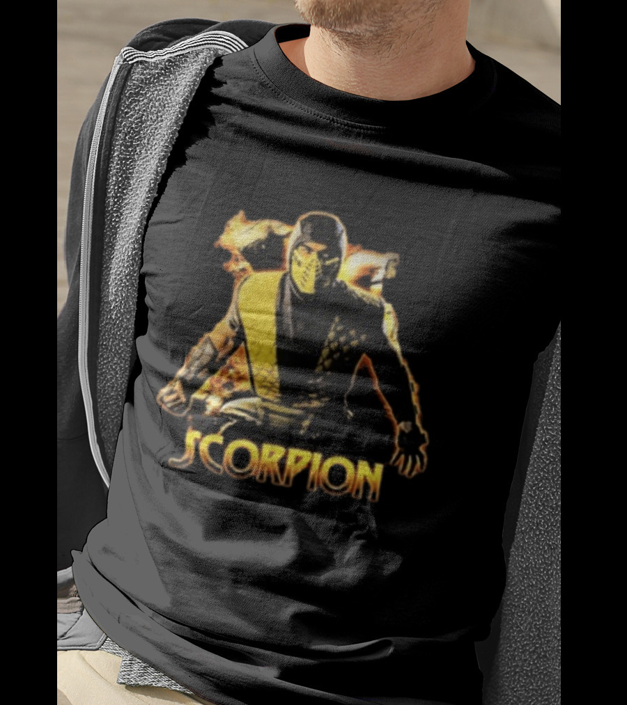 Scorpion Get Over Here Mortal Kombat Character Fan T-Shirt