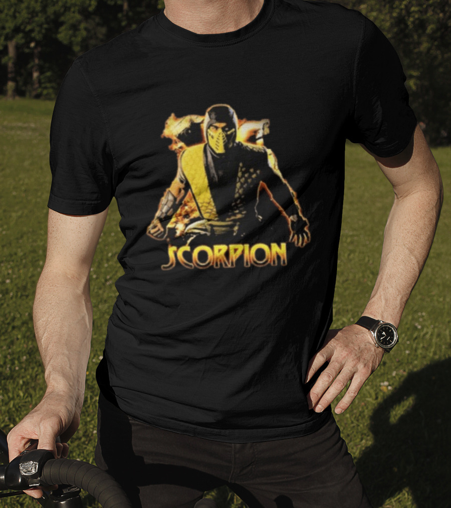 Scorpion Get Over Here Mortal Kombat Character Fan T-Shirt