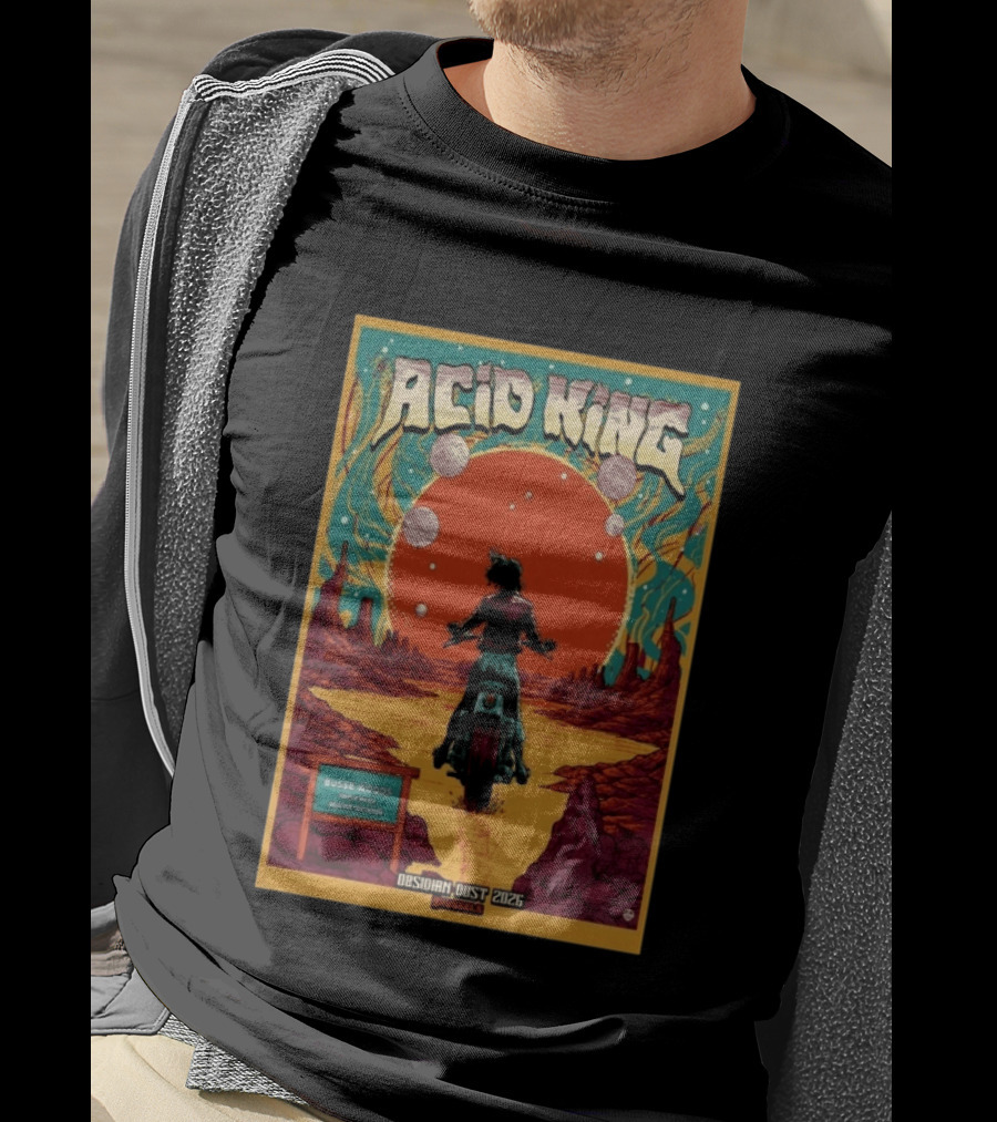 Acid King Obsidian Dust European Tour 2026 Busse Woods 30th Anniversary T-Shirt