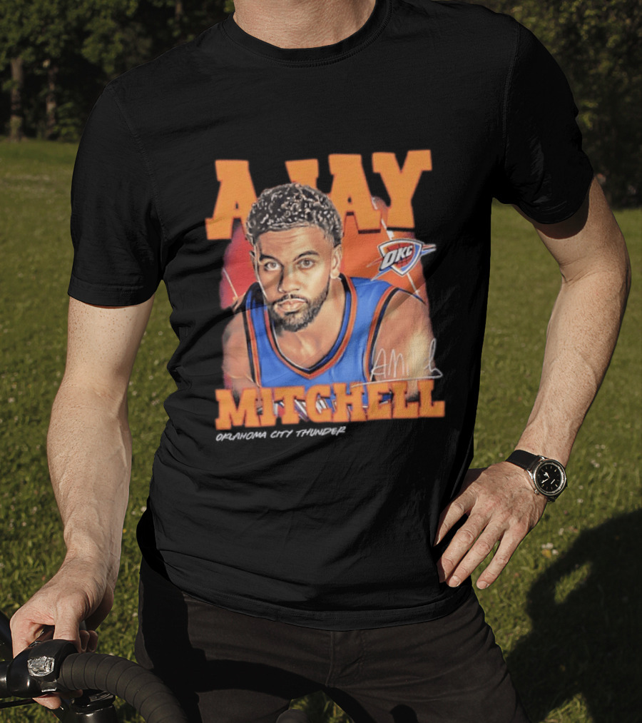 Ajay Mitchell Oklahoma City Thunder OKC Airbrush T-Shirt