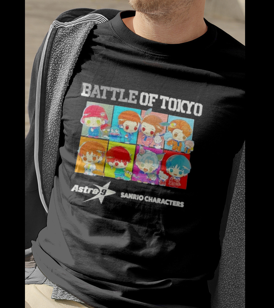 Battle Of Tokyo Astro 9 Sanrio Characters Cute Colorful Anime Collaboration T-Shirt