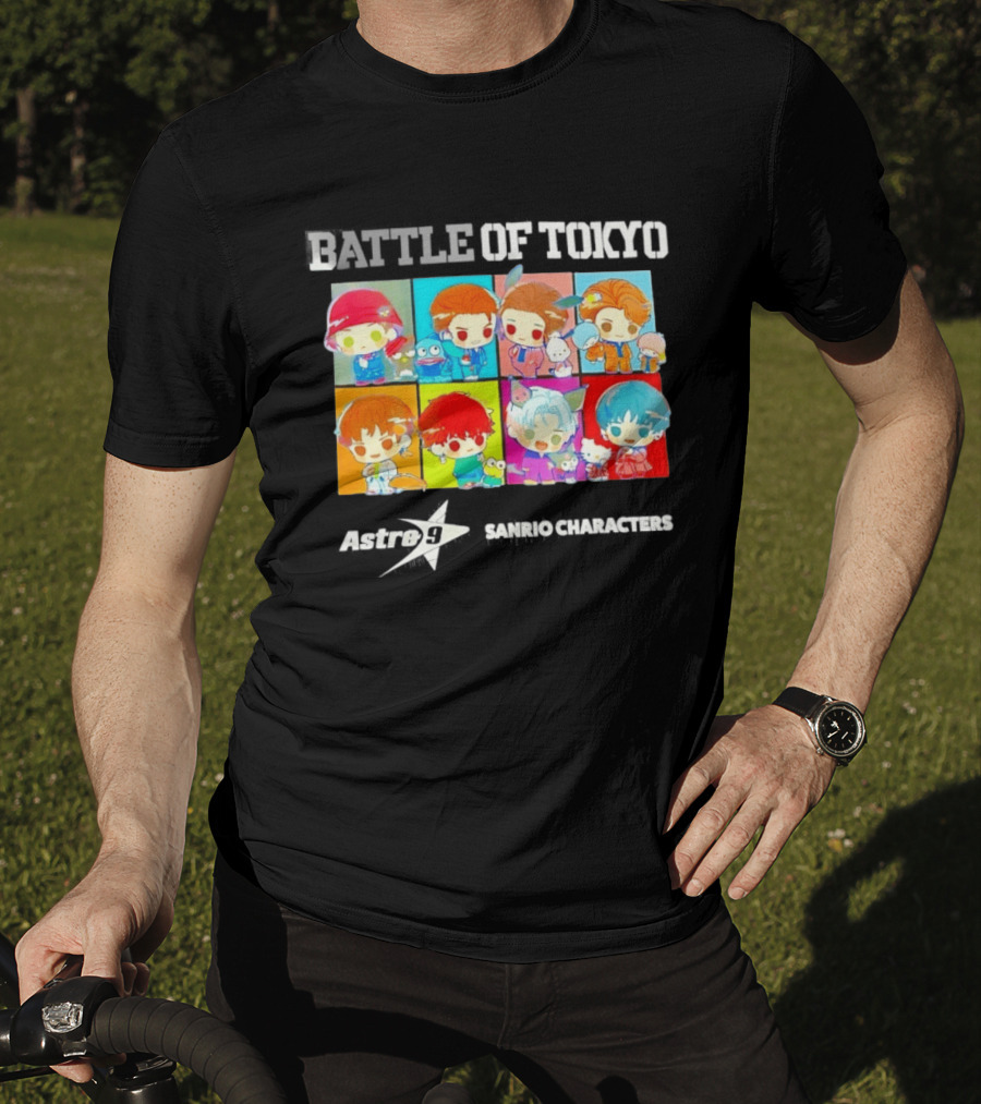 Battle Of Tokyo Astro 9 Sanrio Characters Cute Colorful Anime Collaboration T-Shirt