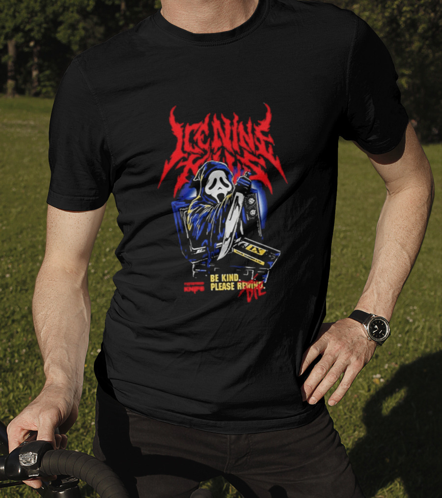 Ice Nine Kills Ghostface Be Kind Please Rewind Stalk Buster Night Mare On The Ninth T-Shirt