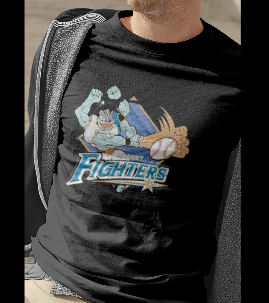 Hokkaido Nippon Ham Fighters Machamp Baseball T-Shirt