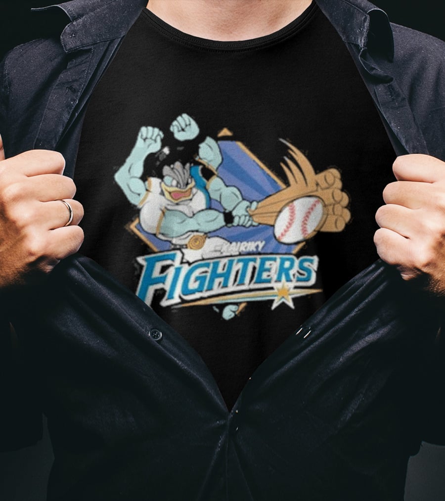 Hokkaido Nippon Ham Fighters Machamp Baseball T-Shirt
