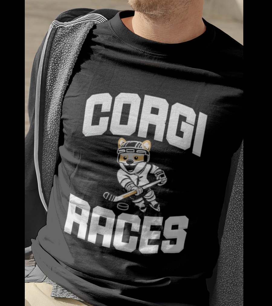 Fargo Force 2026 Corgi Ice Hockey Races T-Shirt