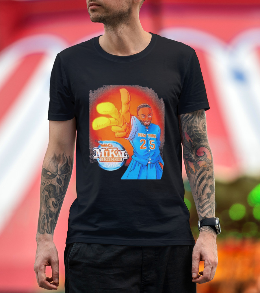 New York 25 Mikal Bridges No Longer Ghost Files T-Shirt