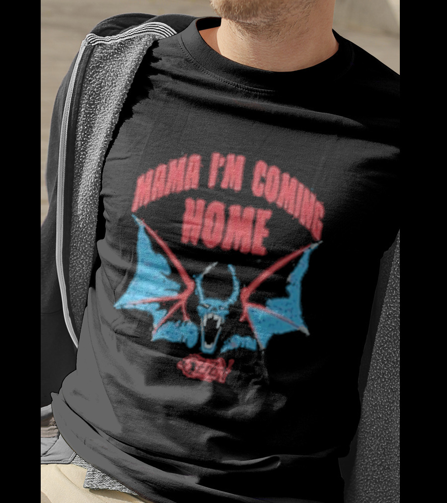 Mama I'm Coming Home Bat Ozzy Onesie T-Shirt