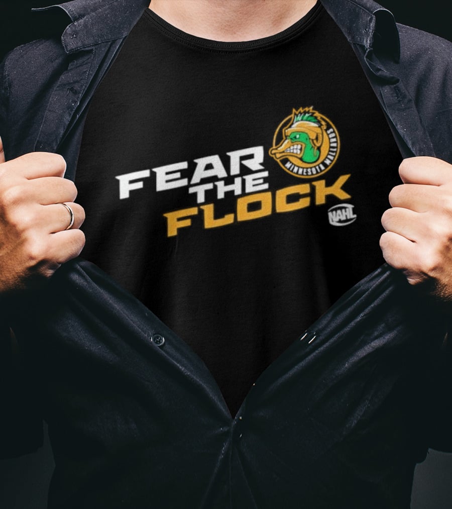 Minnesota Mallards Fear The Flock Team Spirit T-Shirt