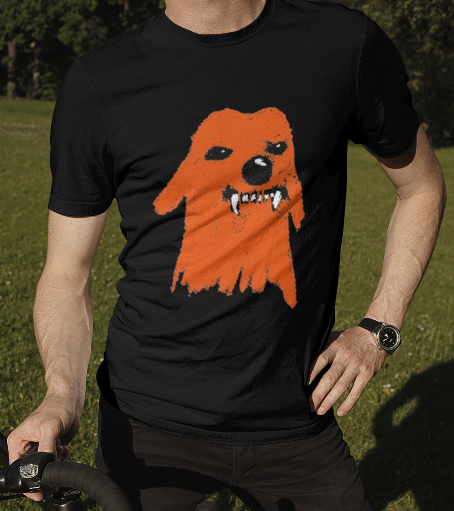 Small Grumpy Orange Dog With Fangs T-Shirt