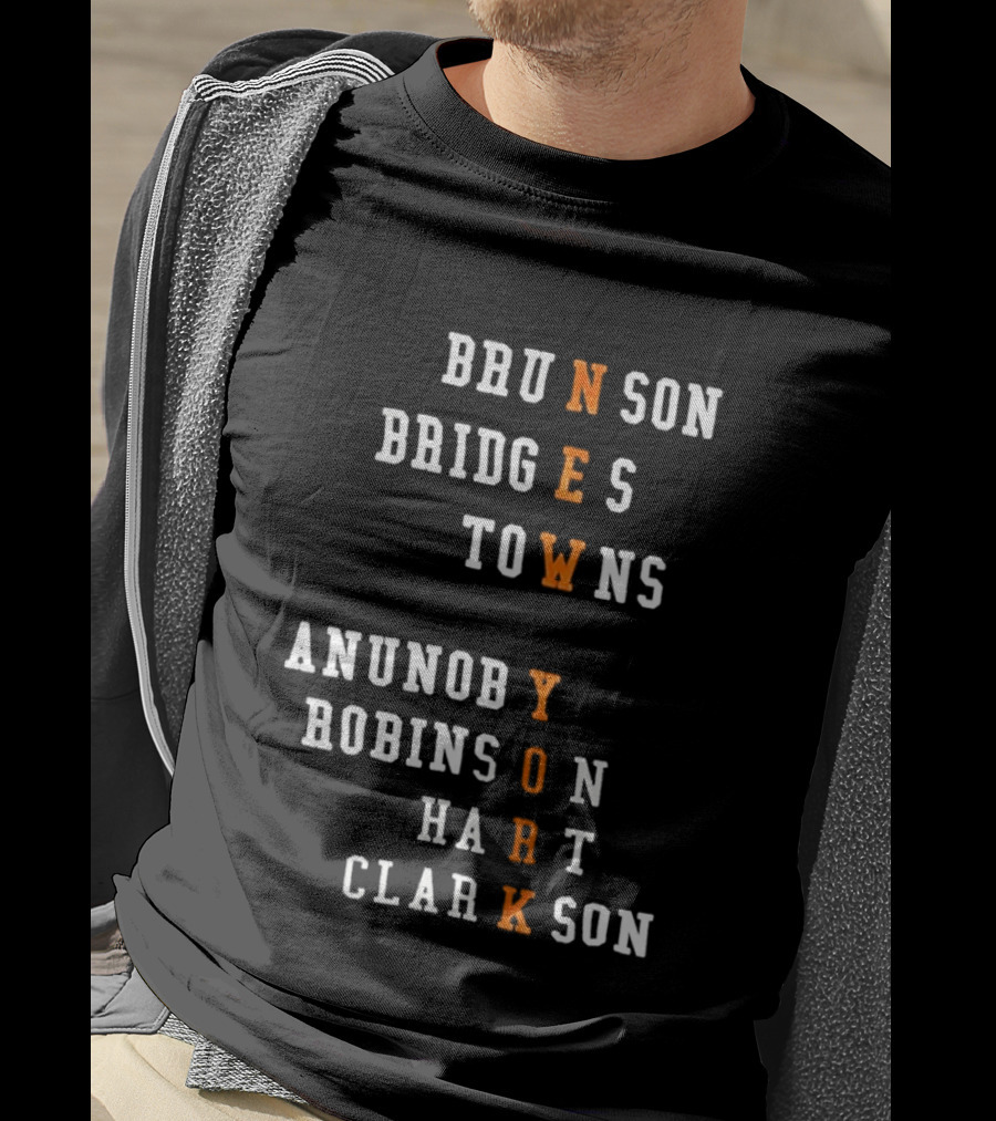 Brunson Bridges Towns Anunoby Robins Hart Clarkson New York Basketball Squad T-Shirt
