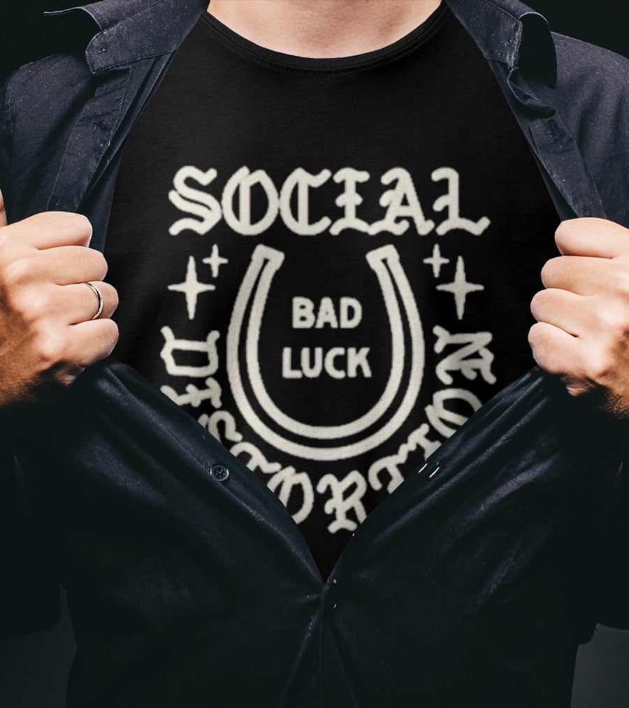 Social Distortion Bad Luck Horseshoe Stars T-Shirt