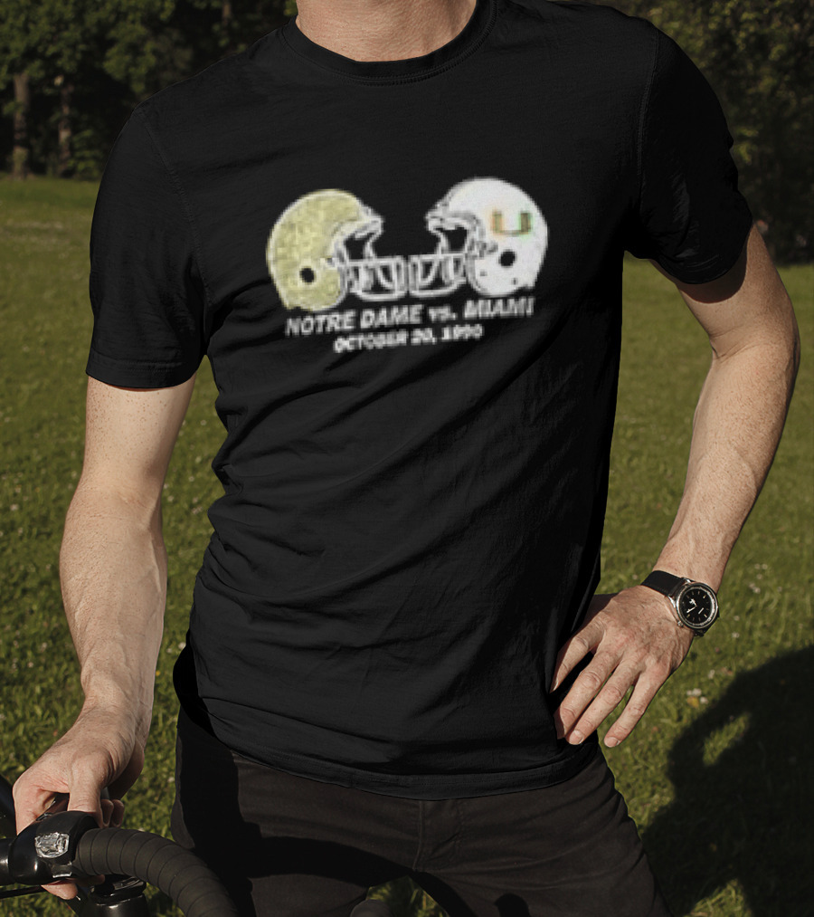 Notre Dame Vs Miami Catholics Vs Convicts Game Day Helmets T-Shirt