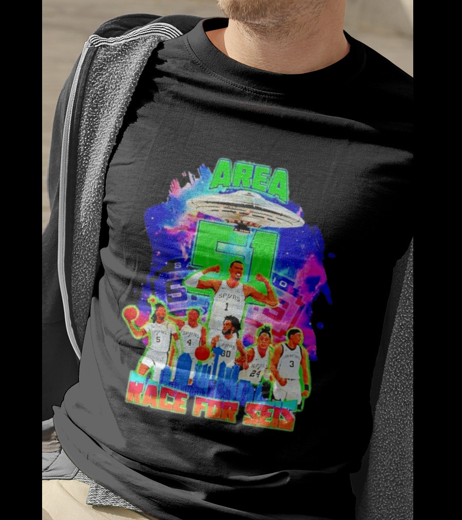 Area 51 Spurs San Antonio Race For Seis T-Shirt
