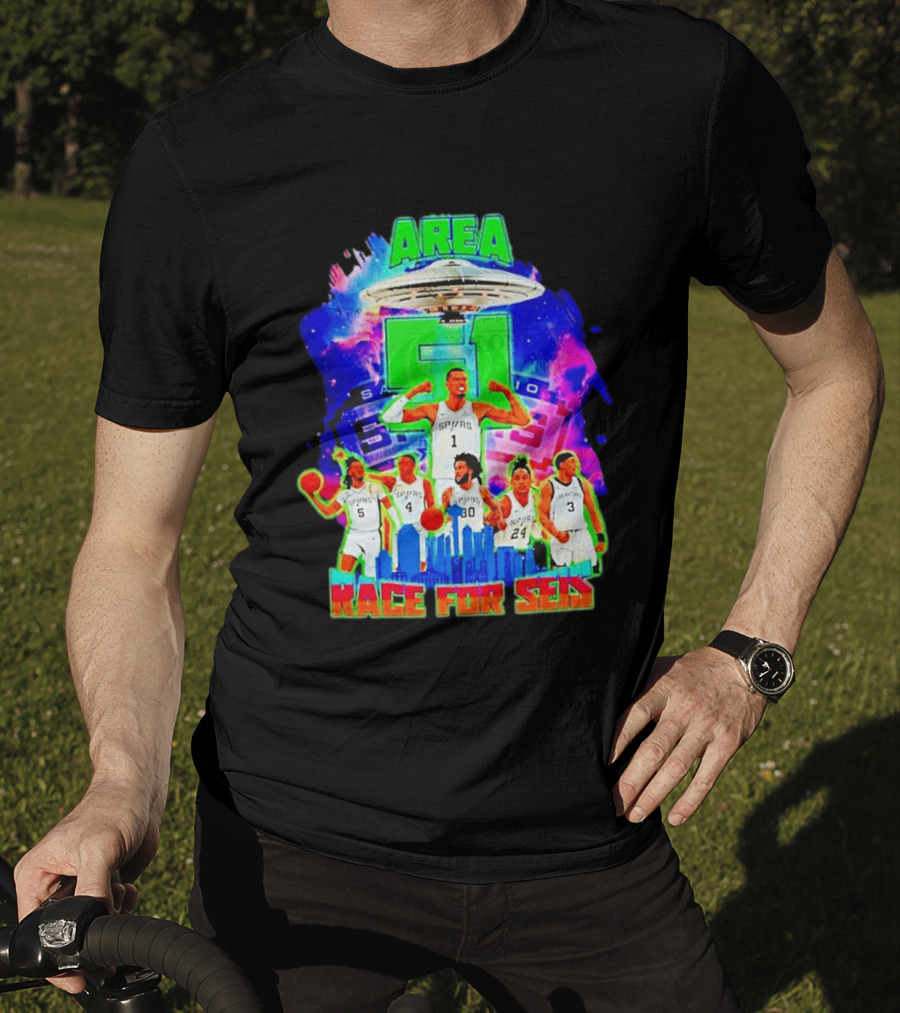 Area 51 Spurs San Antonio Race For Seis T-Shirt