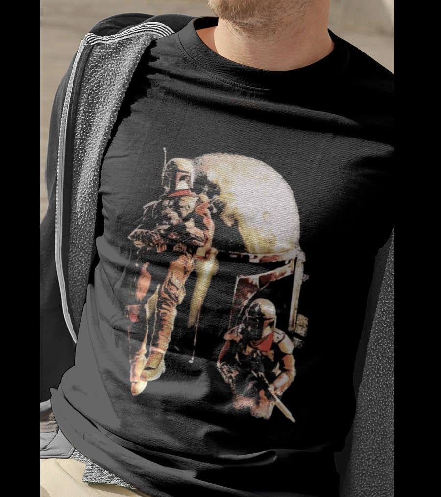 Star Wars Cobb Vanth Mandalorian Collage Forge Helmet T-Shirt