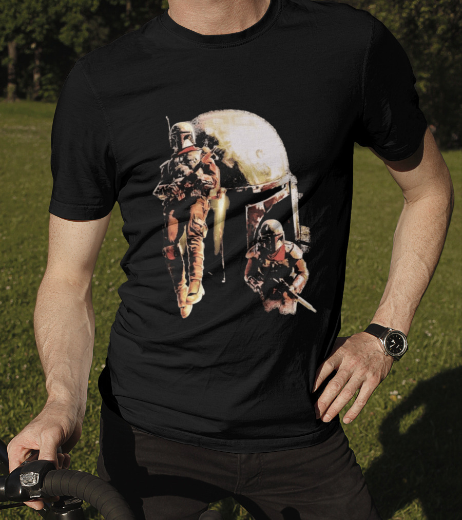 Star Wars Cobb Vanth Mandalorian Collage Forge Helmet T-Shirt