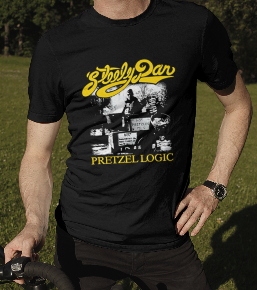 Steely Dan Pretzel Logic 1974 Album Yellow Script T-Shirt
