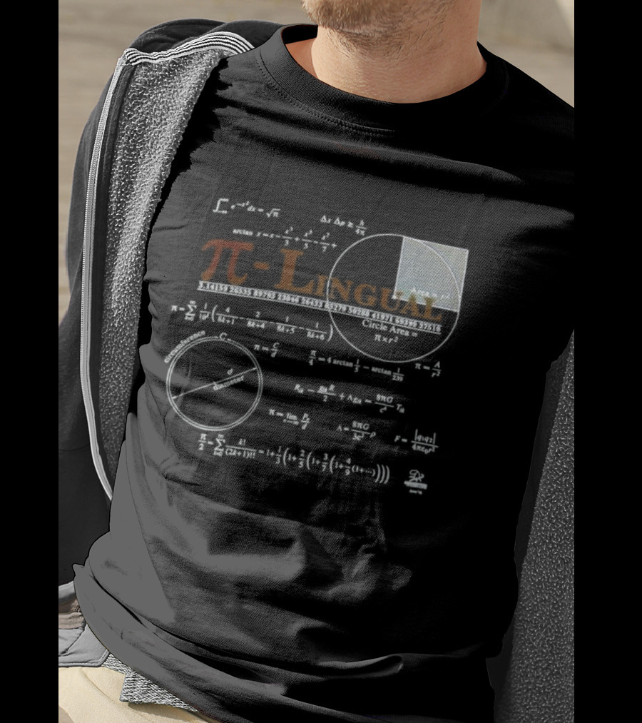 Pi Lingual Math Geek Physics Nerd Equations And Formulas T-Shirt
