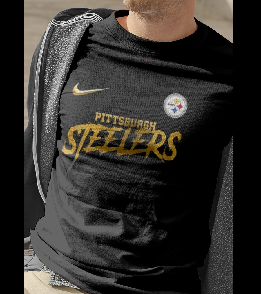 Pittsburgh Steelers Nike Puss In Boots Fear Me If You Dare Cartoon T-Shirt