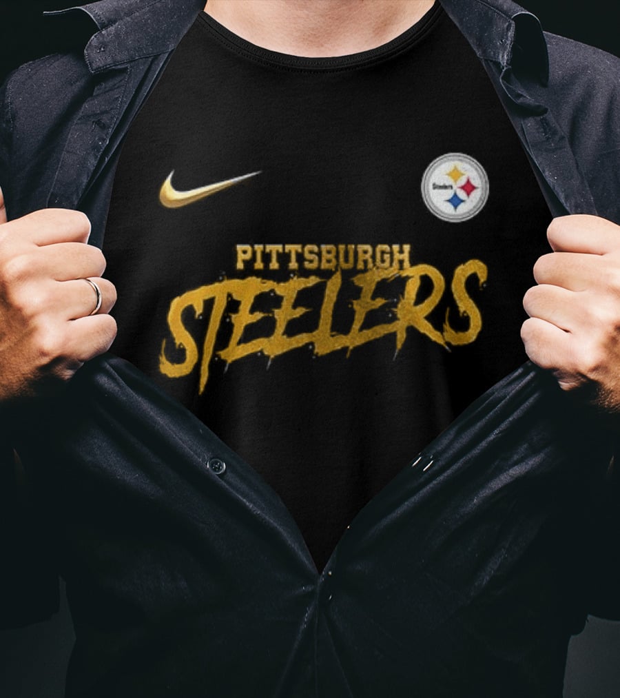 Pittsburgh Steelers Nike Puss In Boots Fear Me If You Dare Cartoon T-Shirt