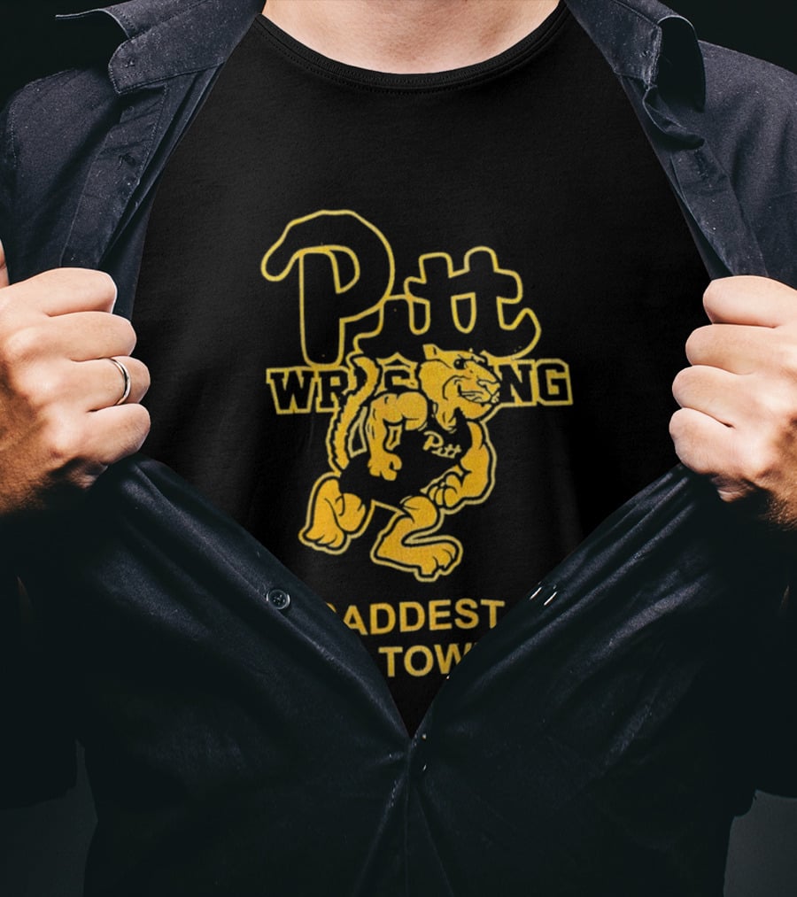 Pitt Wrestling The Baddest Cats In Town T-Shirt