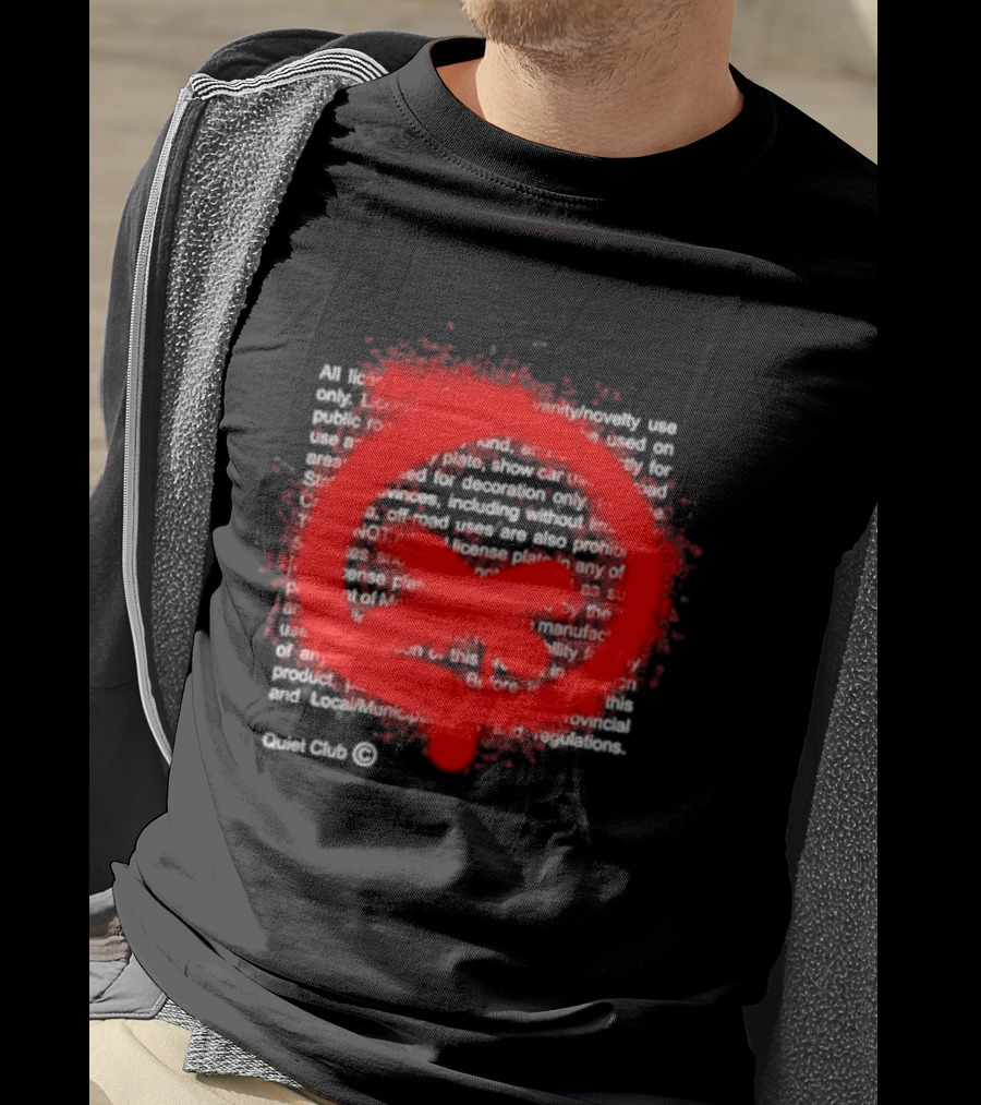 Quiet Racing Club Red Symbol Disclaimer T-Shirt