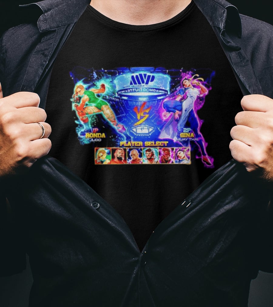 MVP Intuit Dome Ronda Judo Vs Gina Muay Thai Player Select T-Shirt