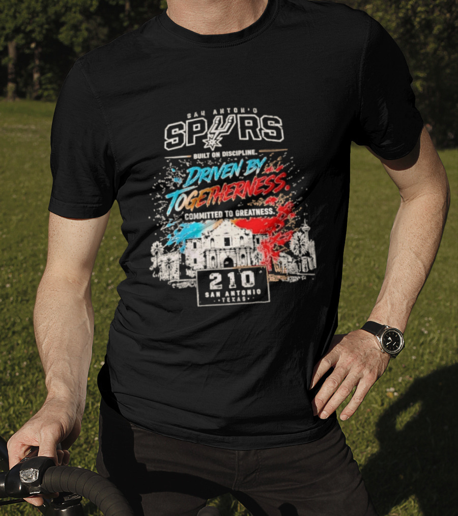 San Antonio Spurs Driven By Togetherness Built On Discipline 210 Texas Connection T-Shirt