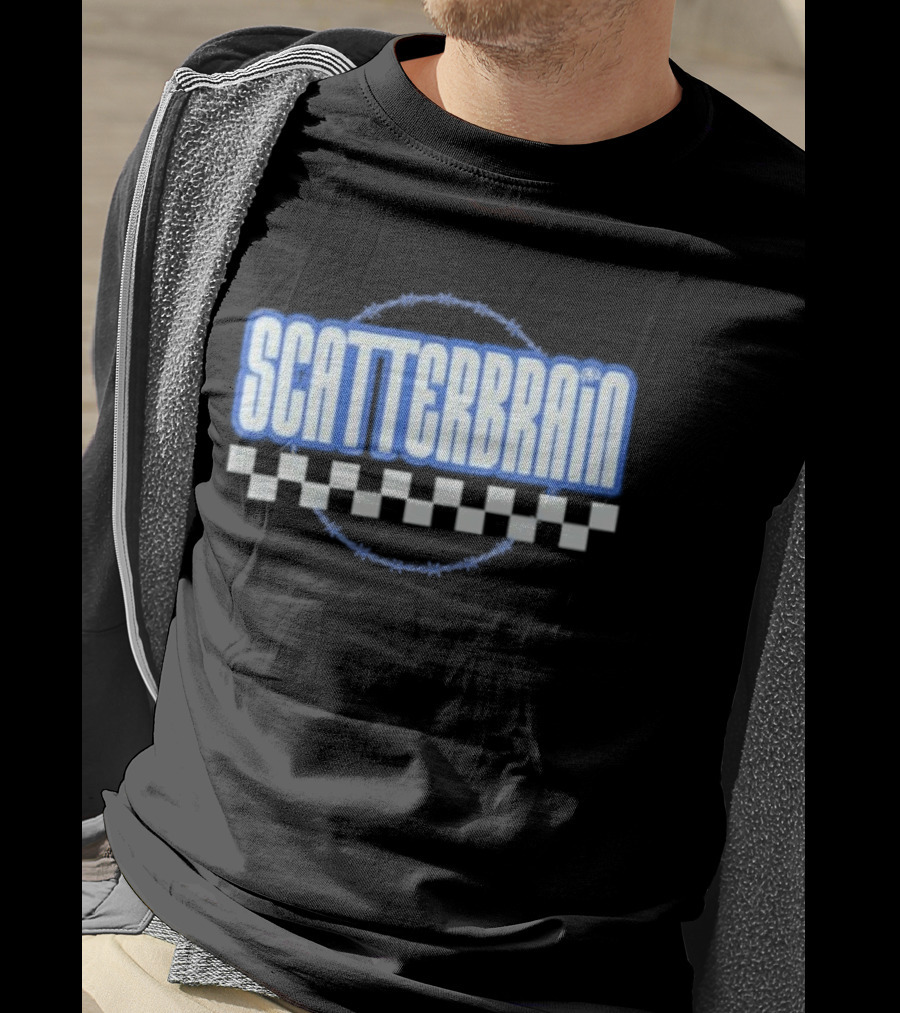 Scatterbrain Magazine Blue Checkered T-Shirt