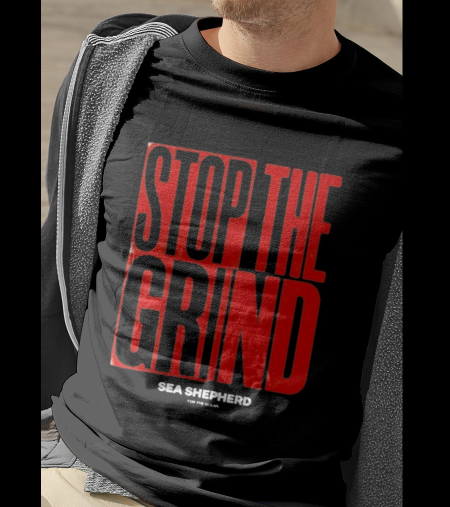 Sea Shepherd Stop The Grind Environmental Campaign T-Shirt