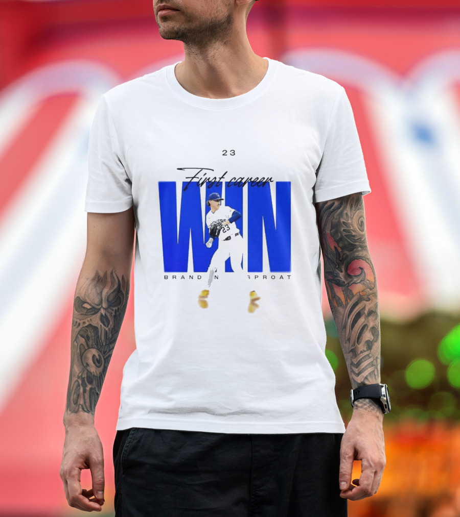 Brandon Sproat 23 Brewers First Career Win T-Shirt