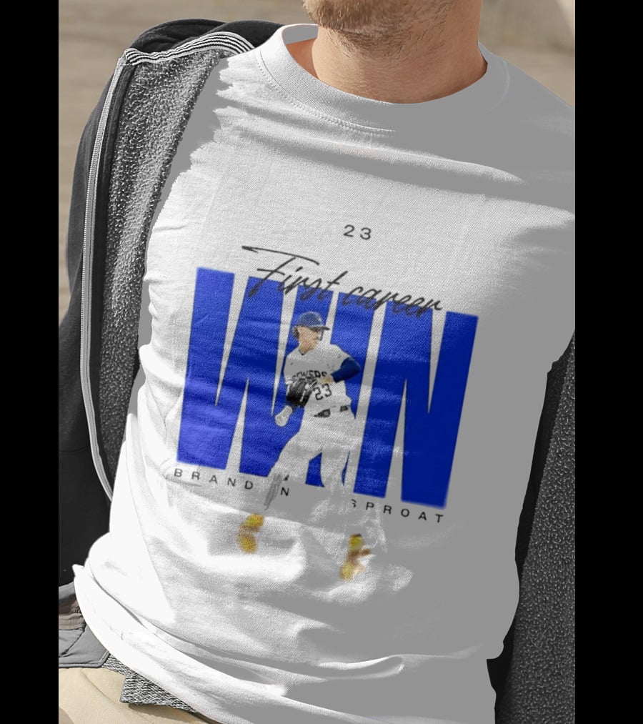 Brandon Sproat 23 Brewers First Career Win T-Shirt