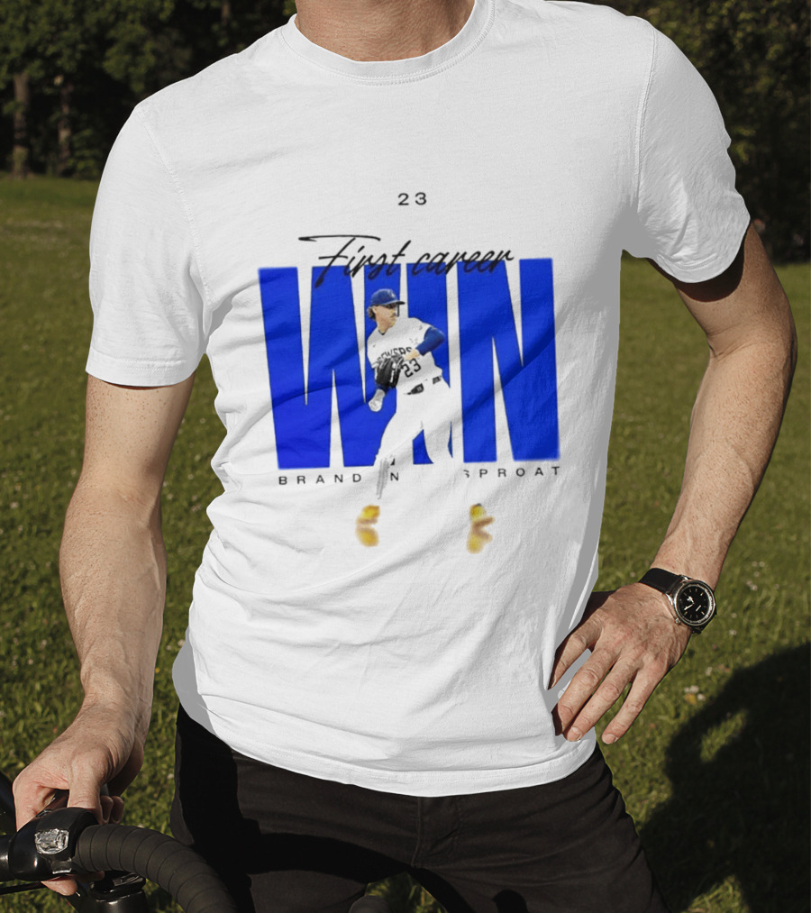 Brandon Sproat 23 Brewers First Career Win T-Shirt