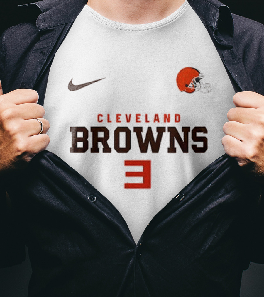 Cleveland Browns Nike Slim Shady Mask Collaboration With Eminem 3 T-Shirt
