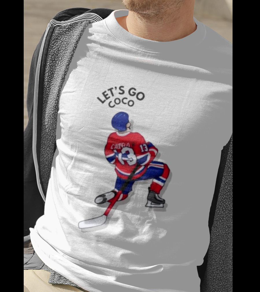 Caufield 13 Let's Go Coco Montreal Canadiens Hockey Player T-Shirt