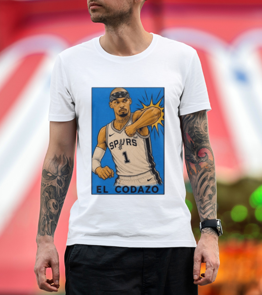 El Codazo Spurs NBA Card San Antonio Basketball Player T-Shirt
