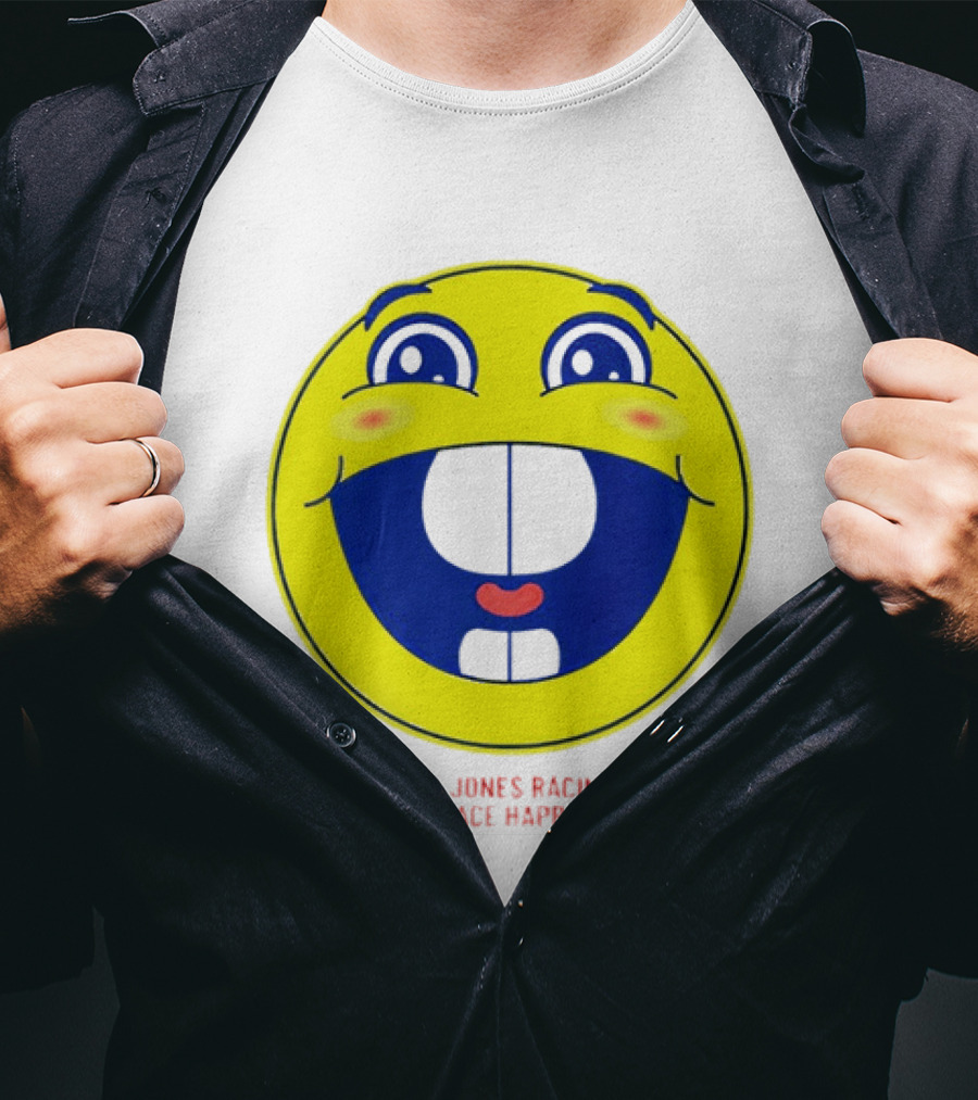 Erik Jones Racing Race Happy Yellow Smiley Face T-Shirt