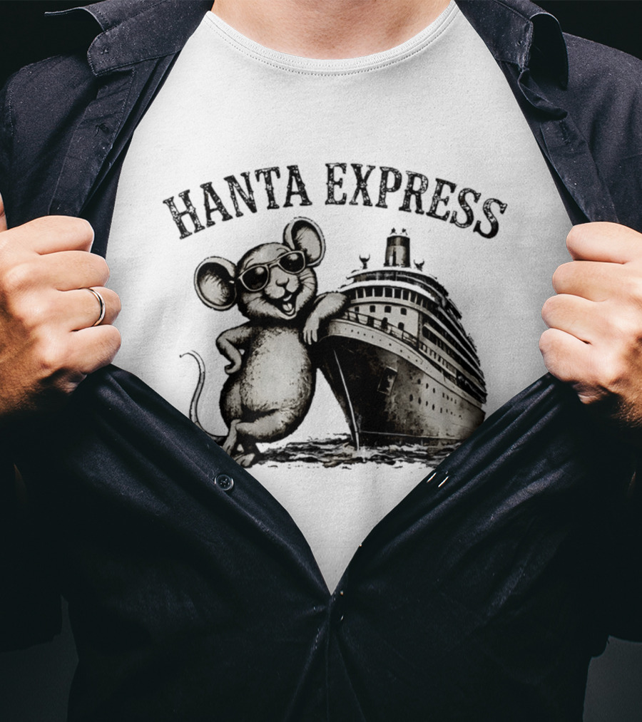 Hanta Express Cool Mouse Sunglasses Ship Adventure T-Shirt