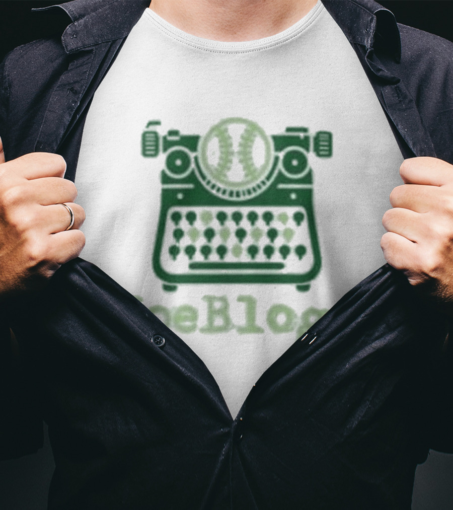 Joeblogs Typewriter Iconic Ice Cup Of Joe T-Shirt