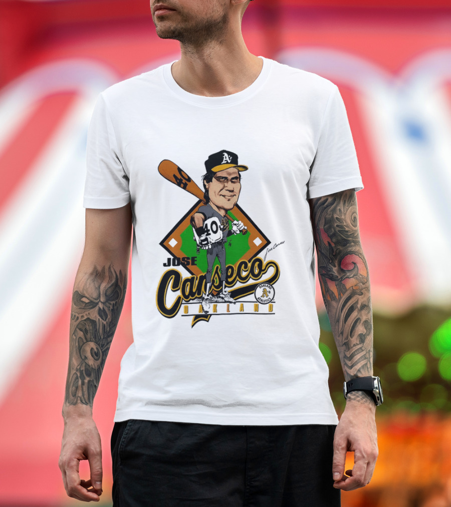 Jose Canseco Oakland A's Baseball Caricature T-Shirt