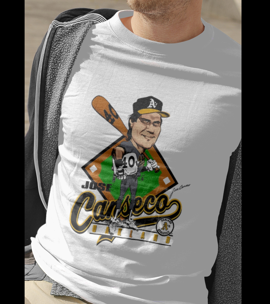 Jose Canseco Oakland A's Baseball Caricature T-Shirt