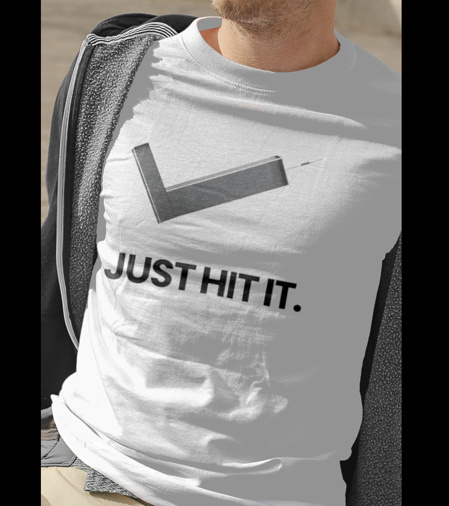 Just Hit It Nike Parody Putter Golf Satire T-Shirt